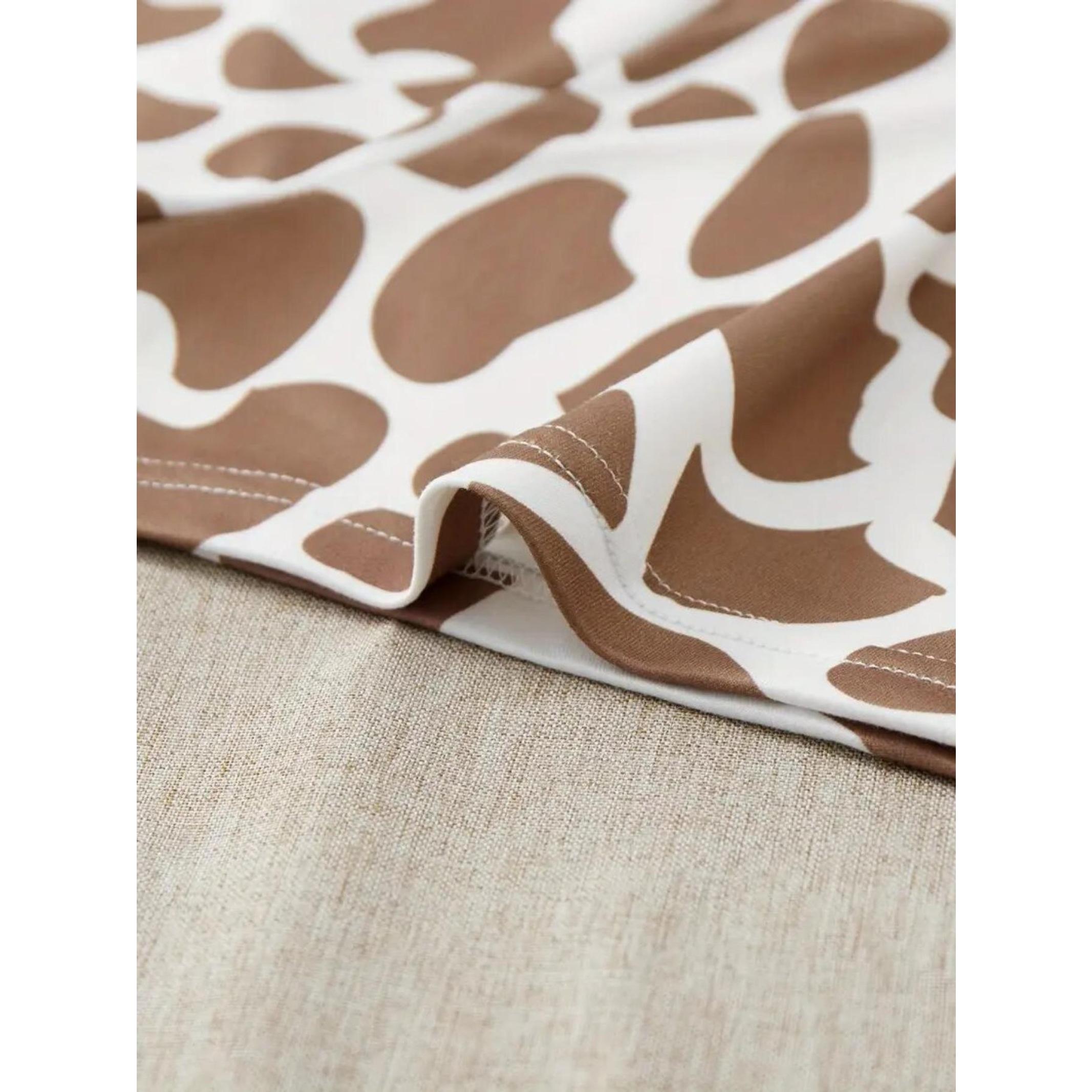 Women's Giraffe Print Short Sleeve Tee & Shorts & Pants Pyjama Set, Casual Comfy Round Neck Ladies Sleepwear Loungewear for All Seasons, Lightweight Casual Pajama Sets