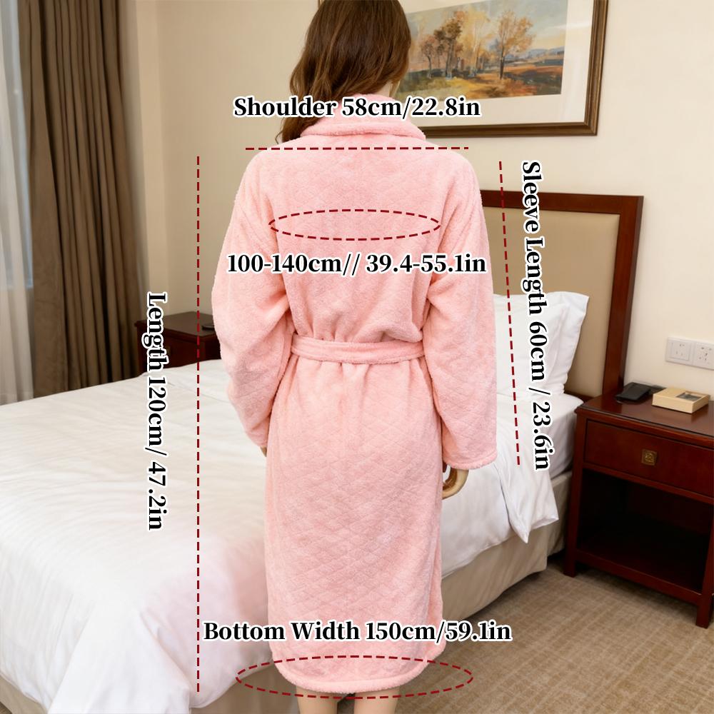 Women's Oversized Bathrobe Set, Bath Robe + Dry Hair Cap, Thickened Home Travel Steam Spa Use, Reusable Bathrobe