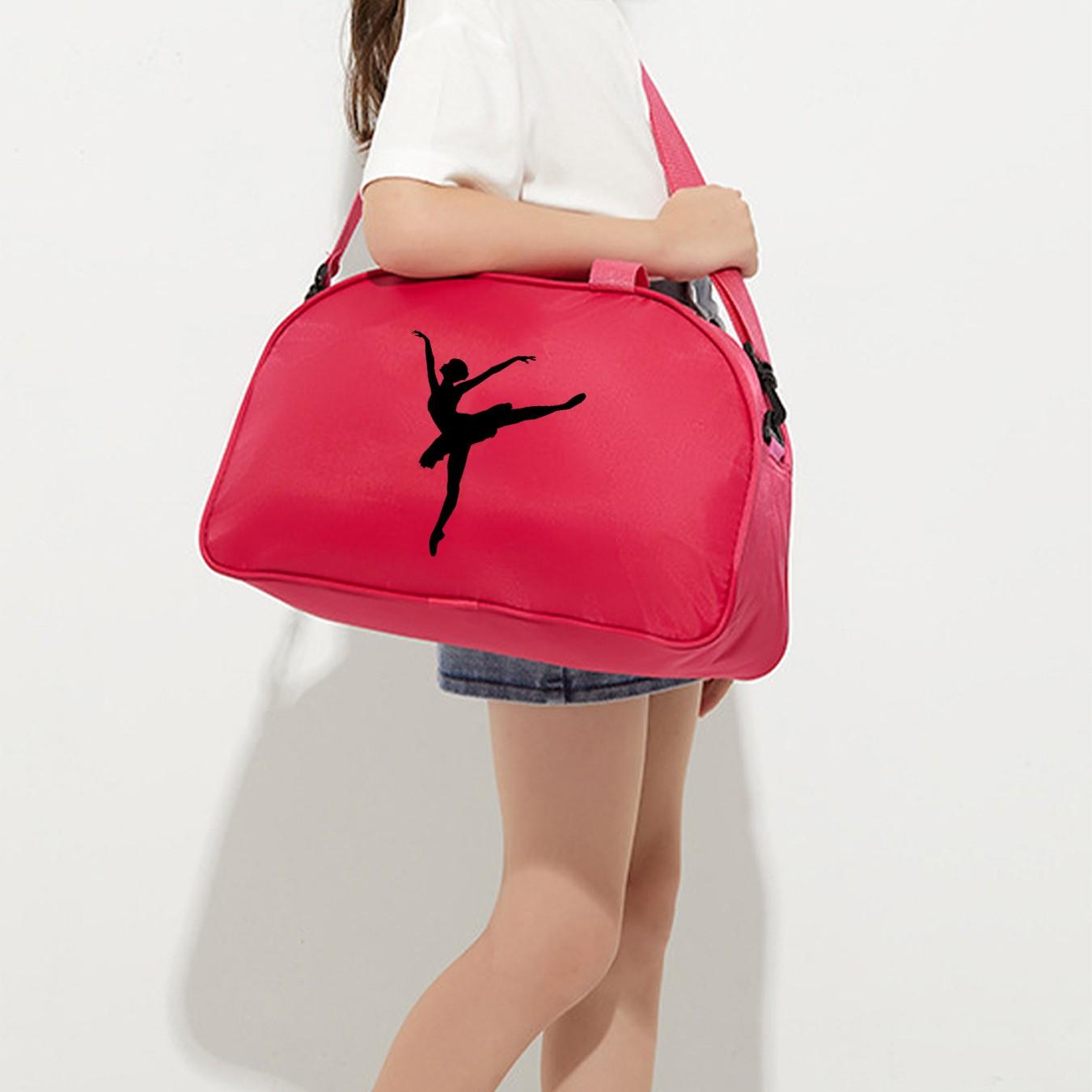 Dance Print Waterproof Dance Bag, Large Capacity Ballet Practice Bag, Shoulder Crossbody Bag, Yoga Fitness Bag, All Seasons