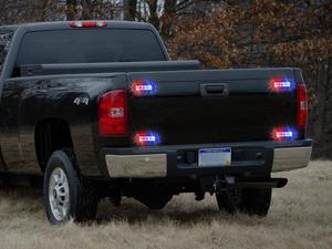 Nilight 8-LED Red & Blue Strobe Light Kit, 12V-24V Aluminum Sync Flashing Bar with 18-Pattern Controller, Waterproof Ultra-Bright Emergency Offroad Fixture - Surface Mount Automotive Car Lighting for Trucks, Strobe Lights For Trucks, Automotive Car Light,