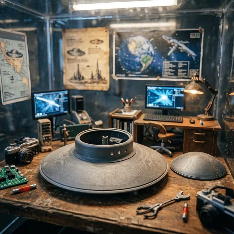 Alien Spaceship Model Display, Ufo Miniature Model, High Precision Cockpit, Essential Collection for Aviation Enthusiasts, Gift for Space Lovers