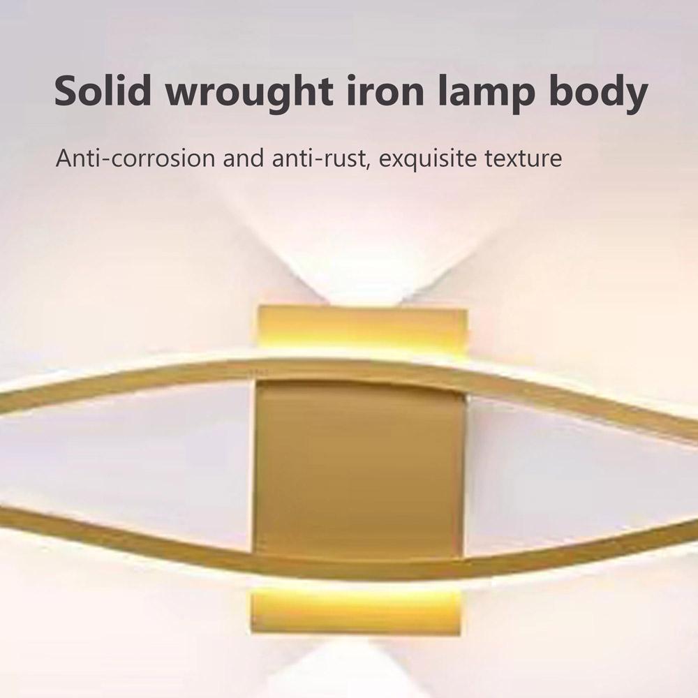 Modern LED Wall Light with Remote Control, Dimmable S-Shaped Design, 60/80cm Wall Mount Lamp for TV Background, Bedroom, Hallway Decor, Home Lighting, Decorative Lighting, LED Ambient Light