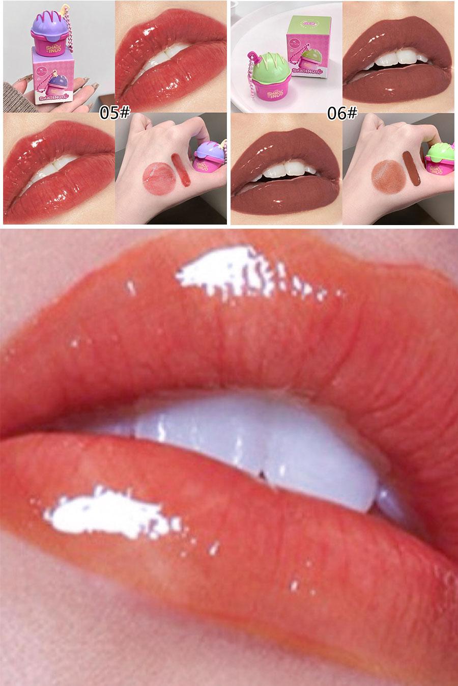 1pc Ice Cream Solid Lip Gloss, Lip Cosmetic, Hydrating and Long-Lasting, Natural Finish, Perfect for Holidays, Christmas, Halloween, Thanksgiving Gifts, Hydrating Lip Treatment
