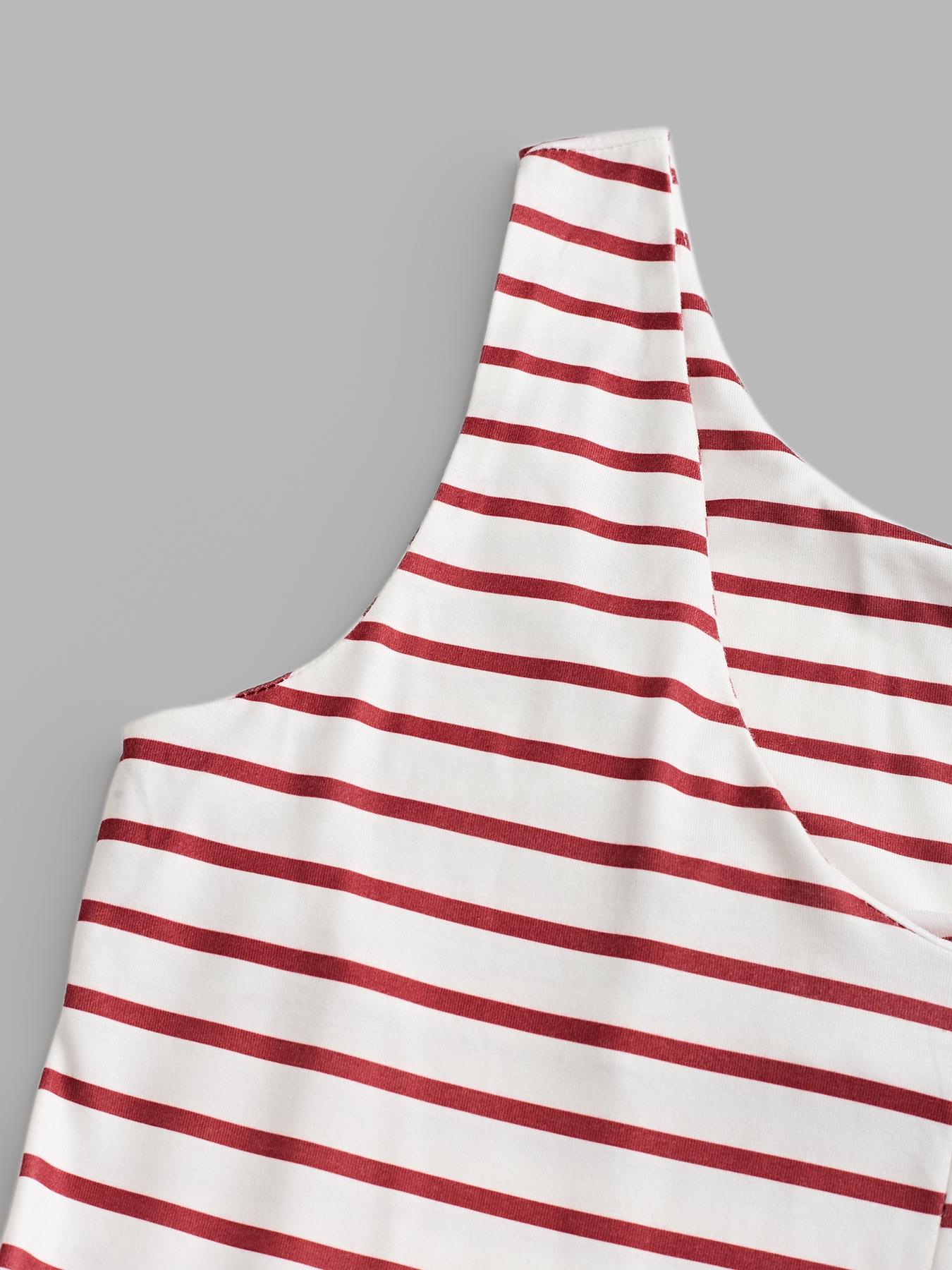 Women's Striped Sleeveless Loose Comfortable Jumpsuit, Stylish Summer for Casual Wear, Adjustable Fit for All Body Types