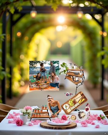 Wood 3 Tier Serving Tray Three Tiered Cupcake Stand, Rectangle Serving Platter Wooden Farmhouse Tiered Tray, Party Serving Brown Decorative Tray Decor