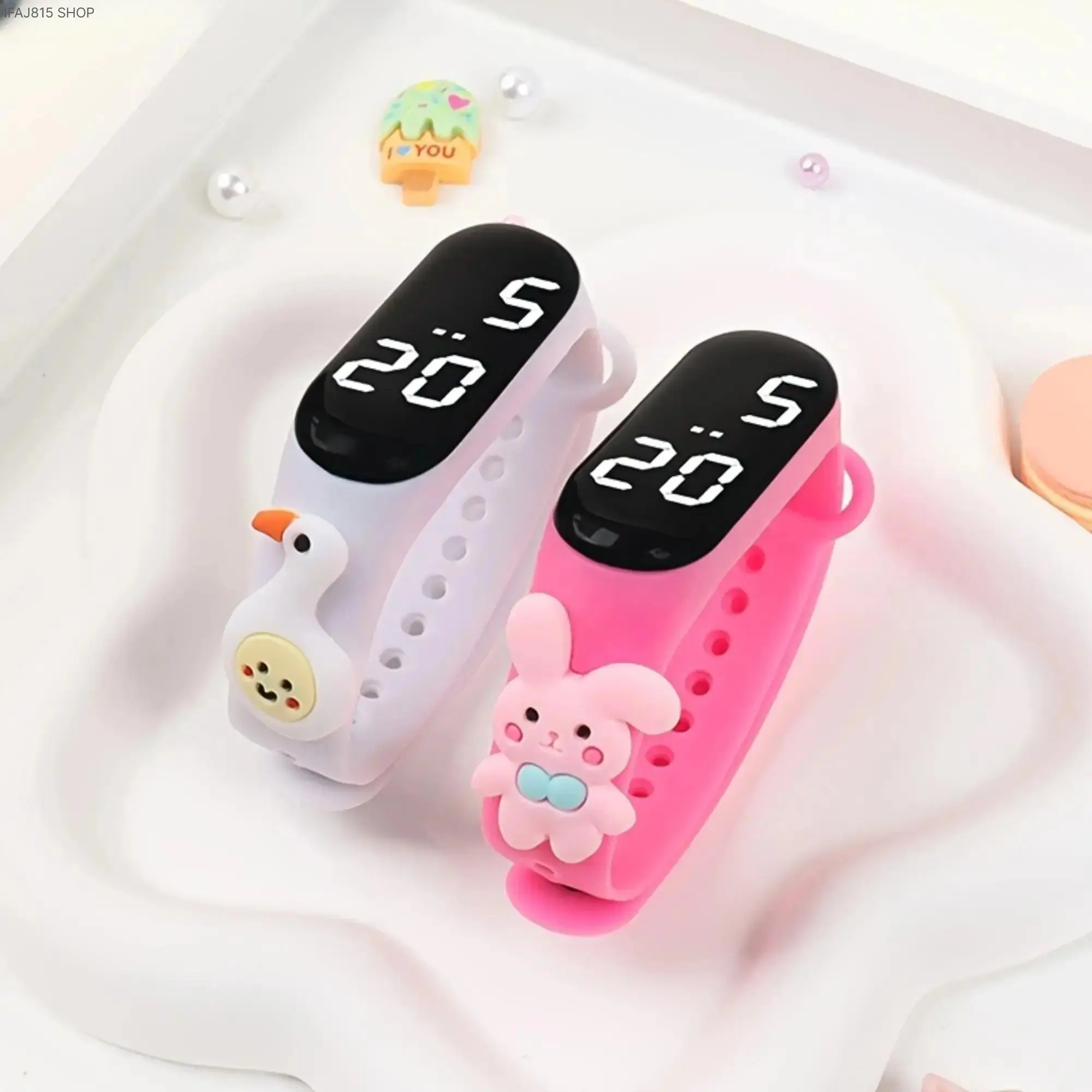 2PCS LED Digital Watch Set, Trendy Cute Animal Watches, Y2K Aesthetic Electronic Wristwatch with Adjustable Silicone Band, Lightweight Fashion Accessory for Daily Wear, Parties, Travel & Holidays