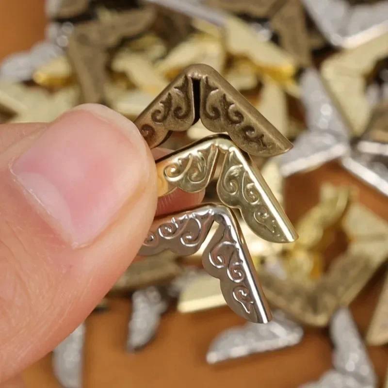 200PCS Metal Book Corner Scrapbook Photo Album Corner Protectors DIY Menu Vintage Corners Card File Folder Craft Supply Decor