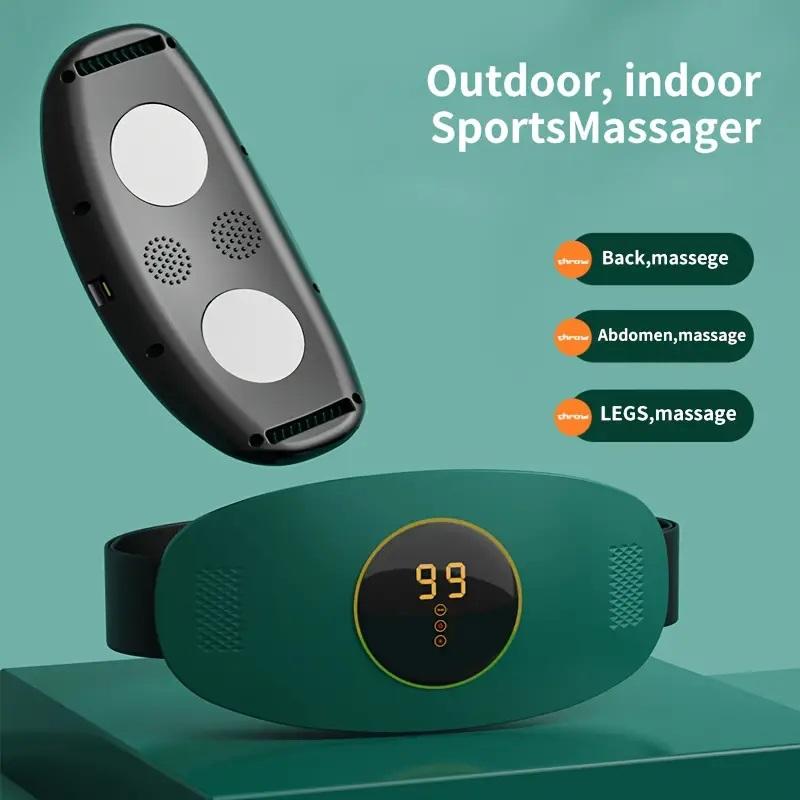 Adjustable Automatic Massage Mode, Rechargeable Vibration Waist Massager, Portable Abdominal Massager, Hip Massager with Vibration