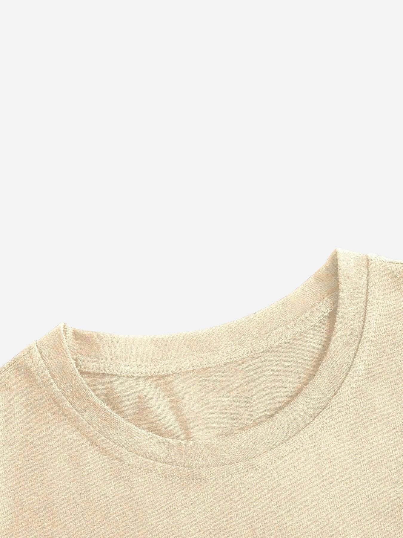 Cowboy Killer Western Cowboy Skull Print Cotton Short Sleeve T-Shirt, Summer American Retro Oversize Unisex Top, Casual Fitted Long Clothing