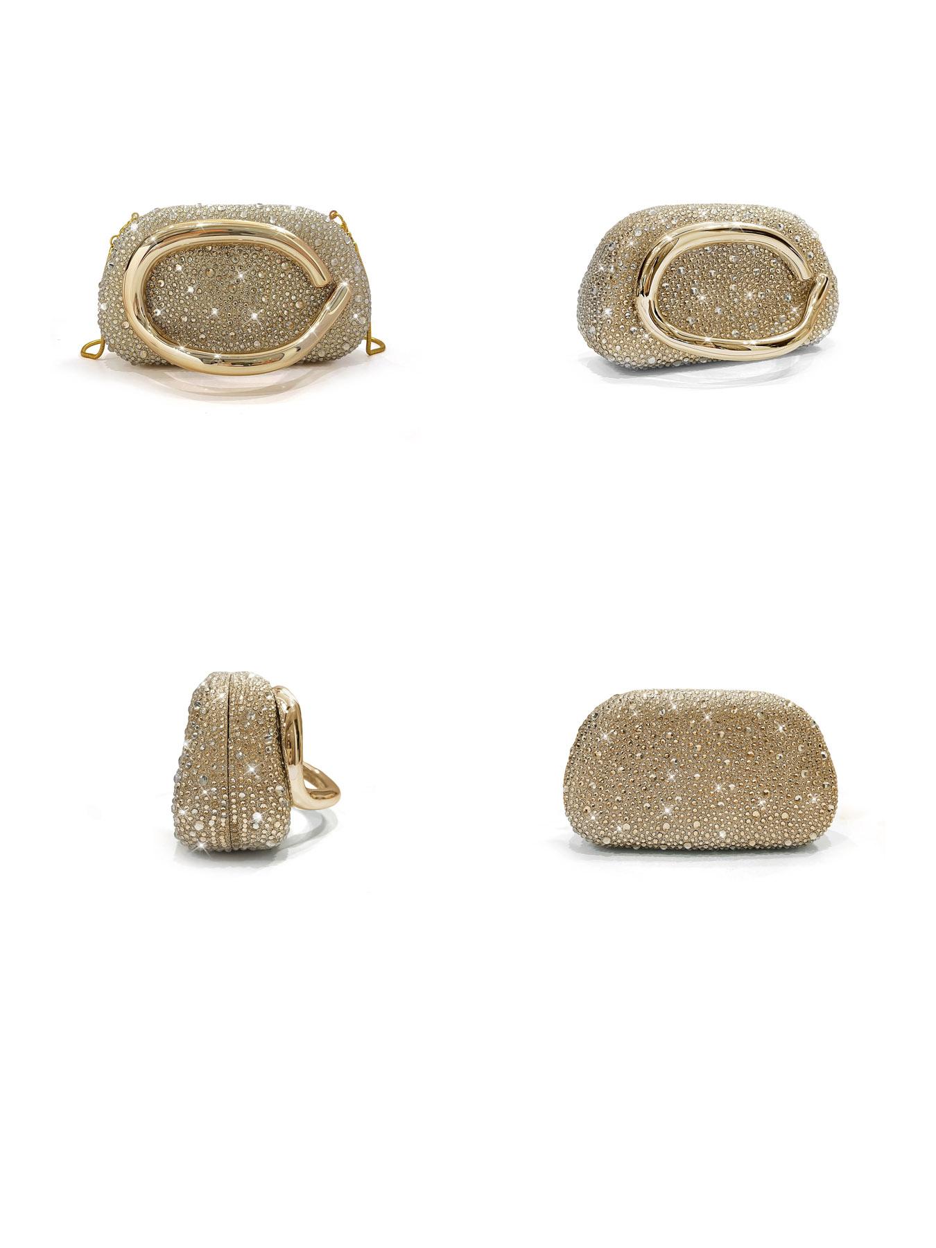 European and American fashion rhinestone decoration dinner bag, decorative box shaped evening dress handbag, evening party wallet, formal dress bag, women's gift, fashionable bag, the best choice for bridal shower elegant bag, Elegant Stylish Purse