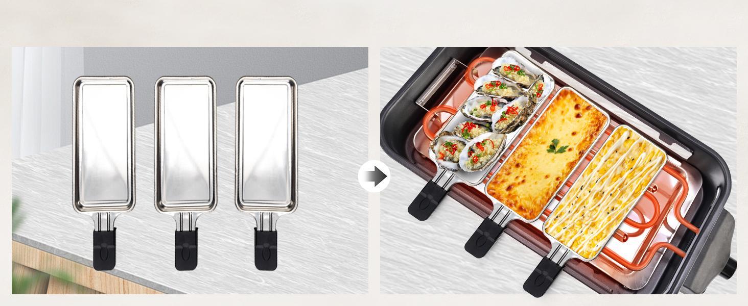 Pukomc Compact electric indoor grill with 5 heat settings, non-stick coating & removable drip tray. Dishwasher-safe for easy cleaning—ideal for quick, smokeless BBQ anytime.