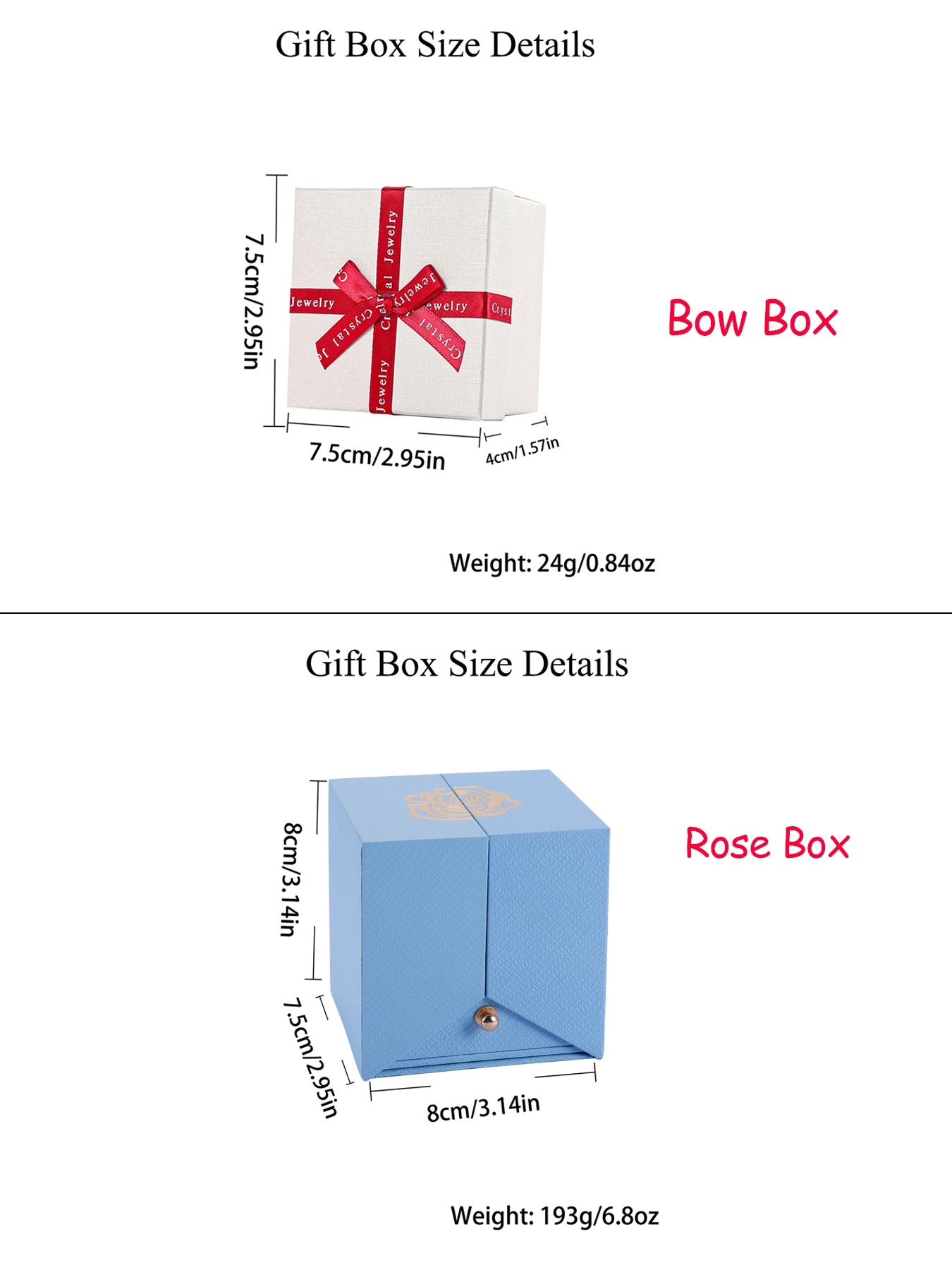 Women's Cz Birthstone Charm Necklace with Rose Jewelry Box, A-Z Letter Pendant, Elegant Gift for Wife Girlfriend Mom Daughter Birthday Christmas