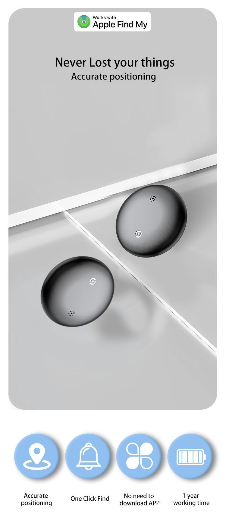 Mini GPS Tracker, iOS "Find My" Tracker (iOS Only), for Vehicles, outdoor, camping. Magnetic Waterproof Case, No Monthly Fee Effortlessly Super Battery Life