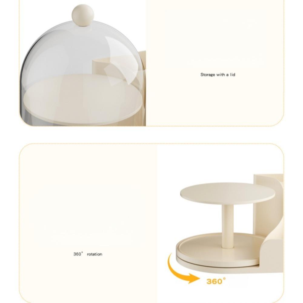 1 piece 360° rotating display case, dustproof and transparent, ideal for displaying collectibles and action figures, also can be used as a multifunctional organizer box for jewelry and collectibles.