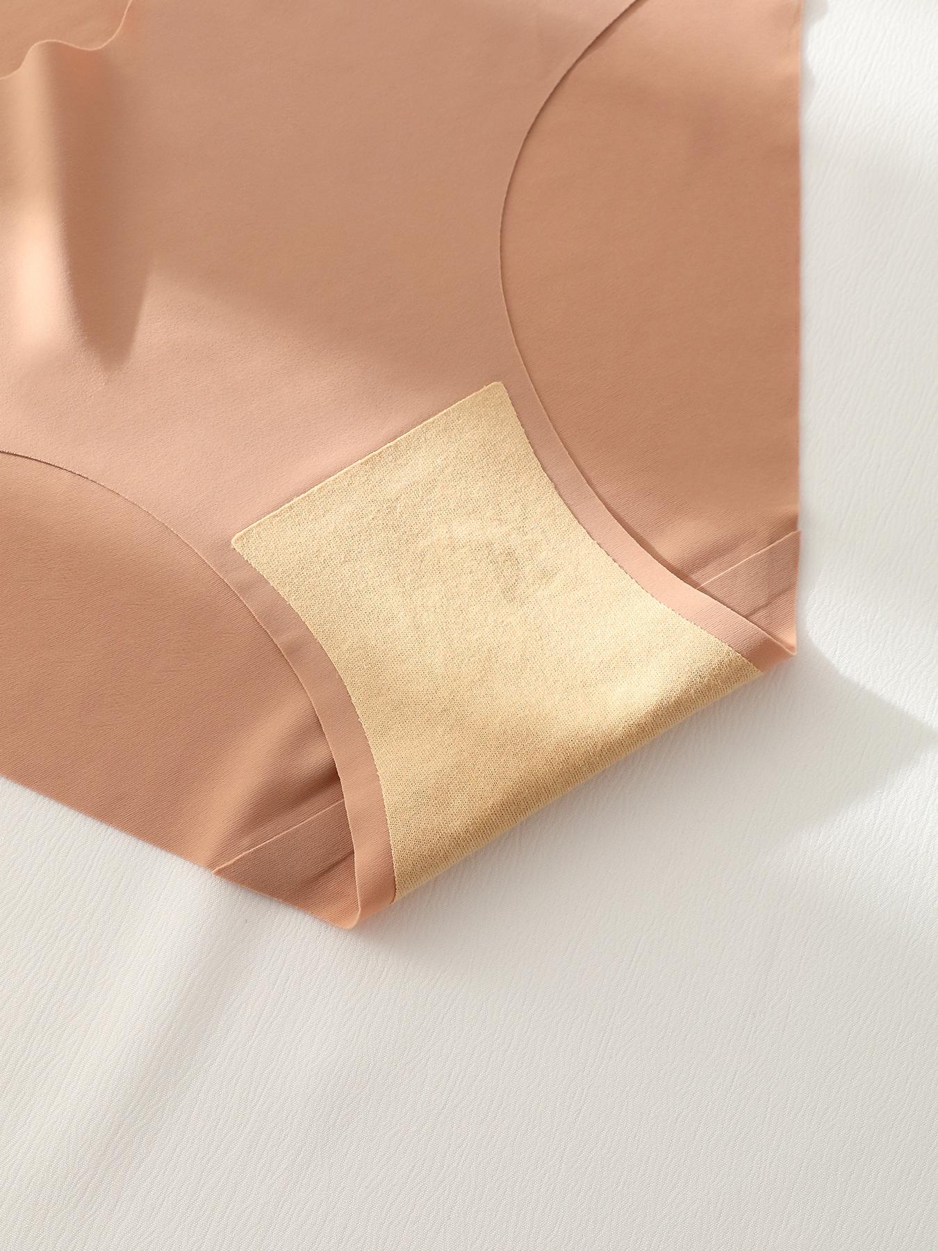 Women's random colors soft seamless Briefs (5/7/10/12 pcs), suitable for daily work and activities, autumn and winter daily use