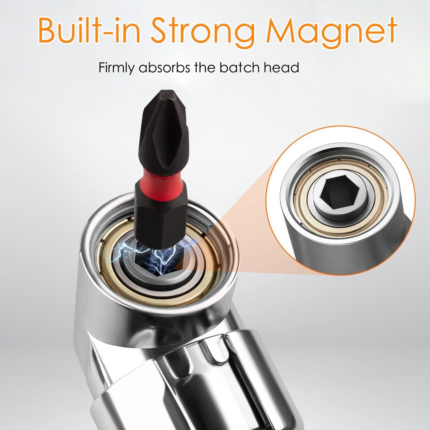 Hex Shank Corner Tool,Right Angle Drill Attachment,Right Angle Drill Attachment with Multi-function Bend Screwdriver Bit,105 Degree Right Angle Drill Adapter,1/4" Hex Shank Corner Tool Screw Hub.