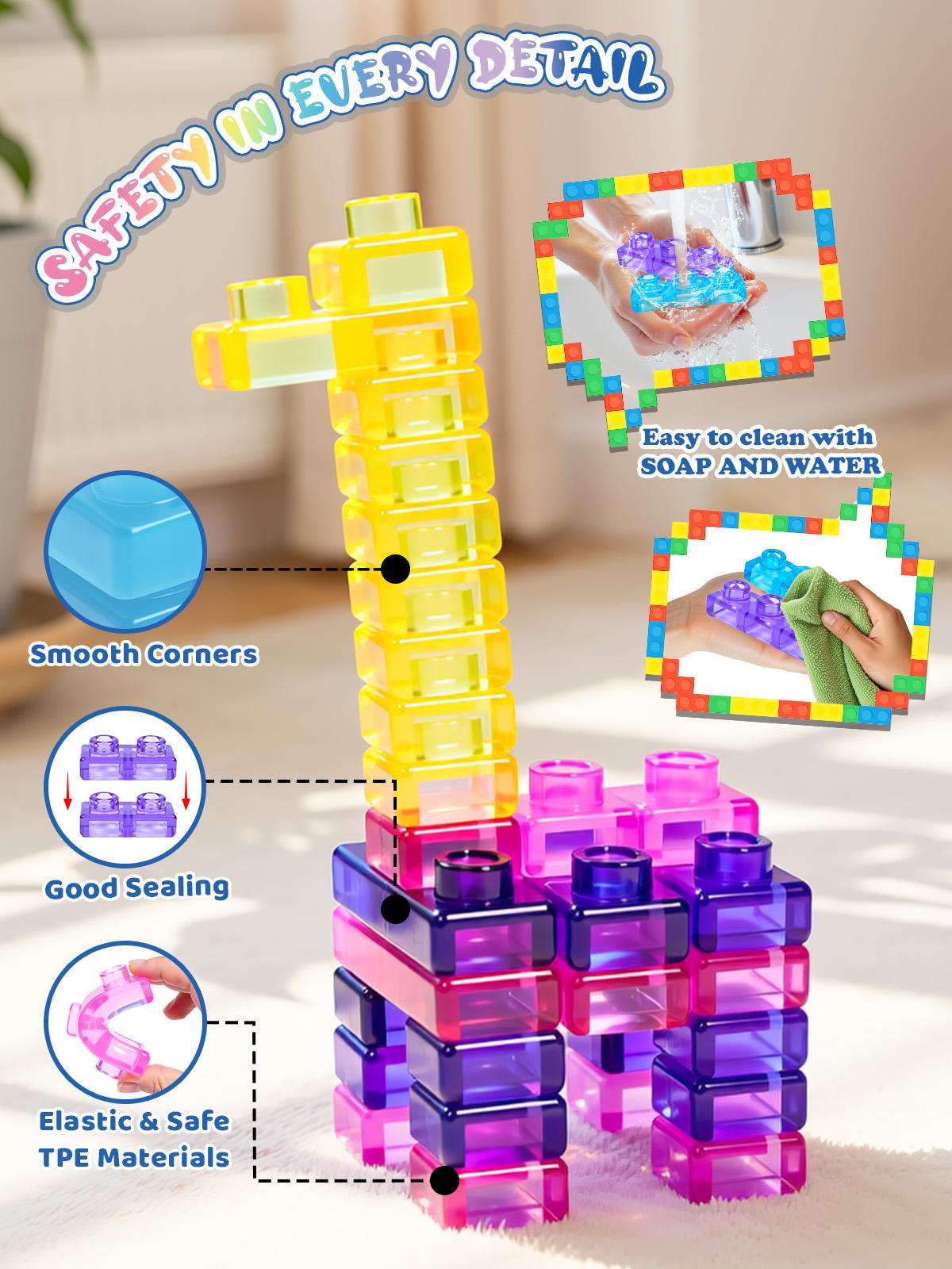 JOYSPOT Soft Jelly Building Blocks, Squishy Multi-color Stacking Building Blocks Toy Set, Non-toxic Sensory Tactile Play Toy Safe Squeezable & Stretchable Fun, Puzzle Blocks for Kids Early learning Preschool STEM Creative Construction Bath Toy Age 3+ tikt JOYSPOT Soft Jelly Building Blocks, Squishy Multi-color Stacking Building Blocks Toy Set, Non-toxic Sensory Tactile Play Toy Safe Squeezable & Stretchable Fun, Puzzle Blocks for Kids Early learning Preschool STEM Creative Construction Bath Toy Age 3+ tikt