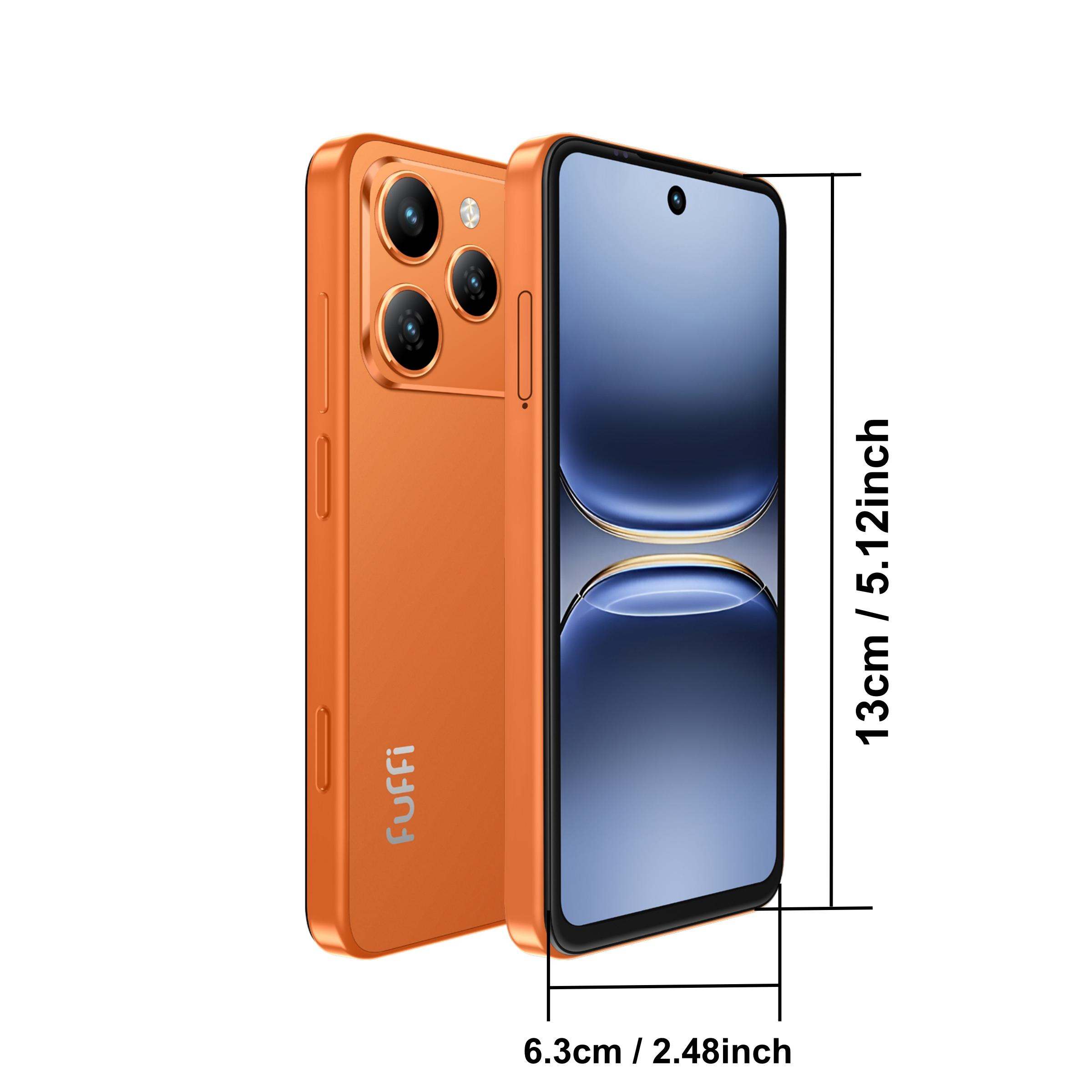 Fuffi M17 Pro Mini Smartphone - 5.36-Inch HD Screen, 4GB RAM 32GB ROM, Quad-Core Processor, Fingerprint Sensor, 4G Dual SIM, 2500 mAh Battery - Integrated Metal Frame with Phone Lanyard & Protective Case