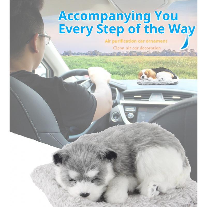 Car Ornaments Cute Simulation Stuffed Animal Realistic Sleeping Cats Decoration Automobiles Lovely Plush Kittens Doll Toy Children Gifts Auto Accessories