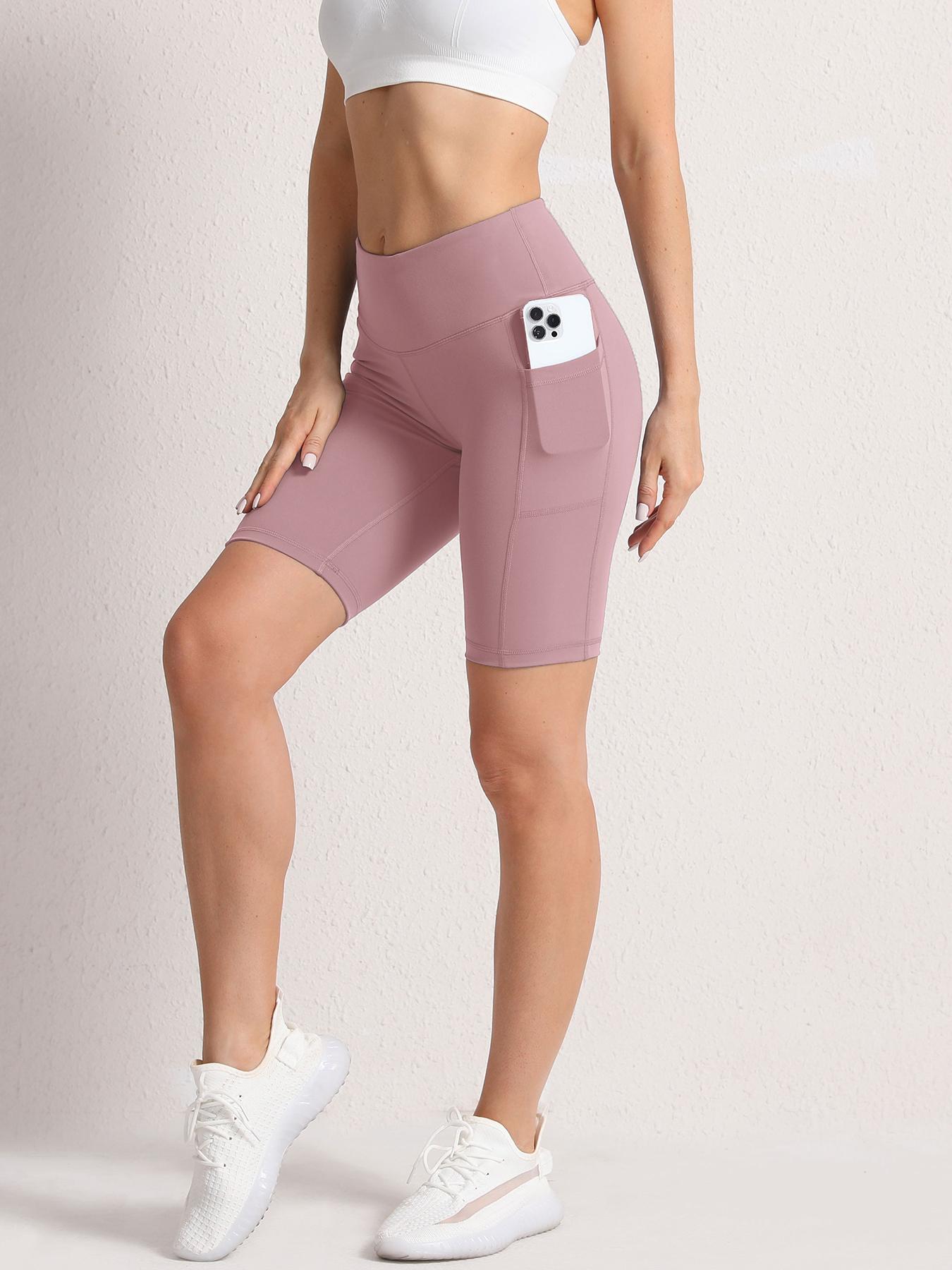 CHRLEISURE 3PCS Biker Shorts for Women High Waist Ultra Soft Womens Workout Shorts with Pocket Opaque Yoga Gym Running Volleyball Short