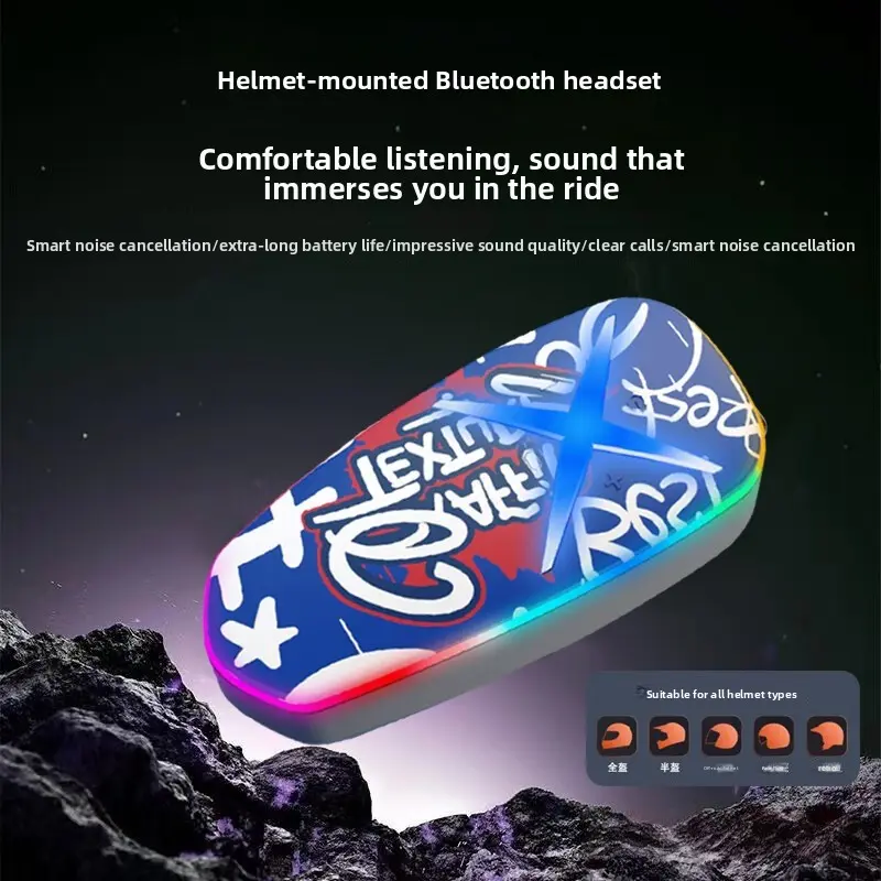 New Motorcycle Helmet Bluetooth Outdoor Headset Waterproof Super Bass Smart Voice Assistant Noise Reduction K15