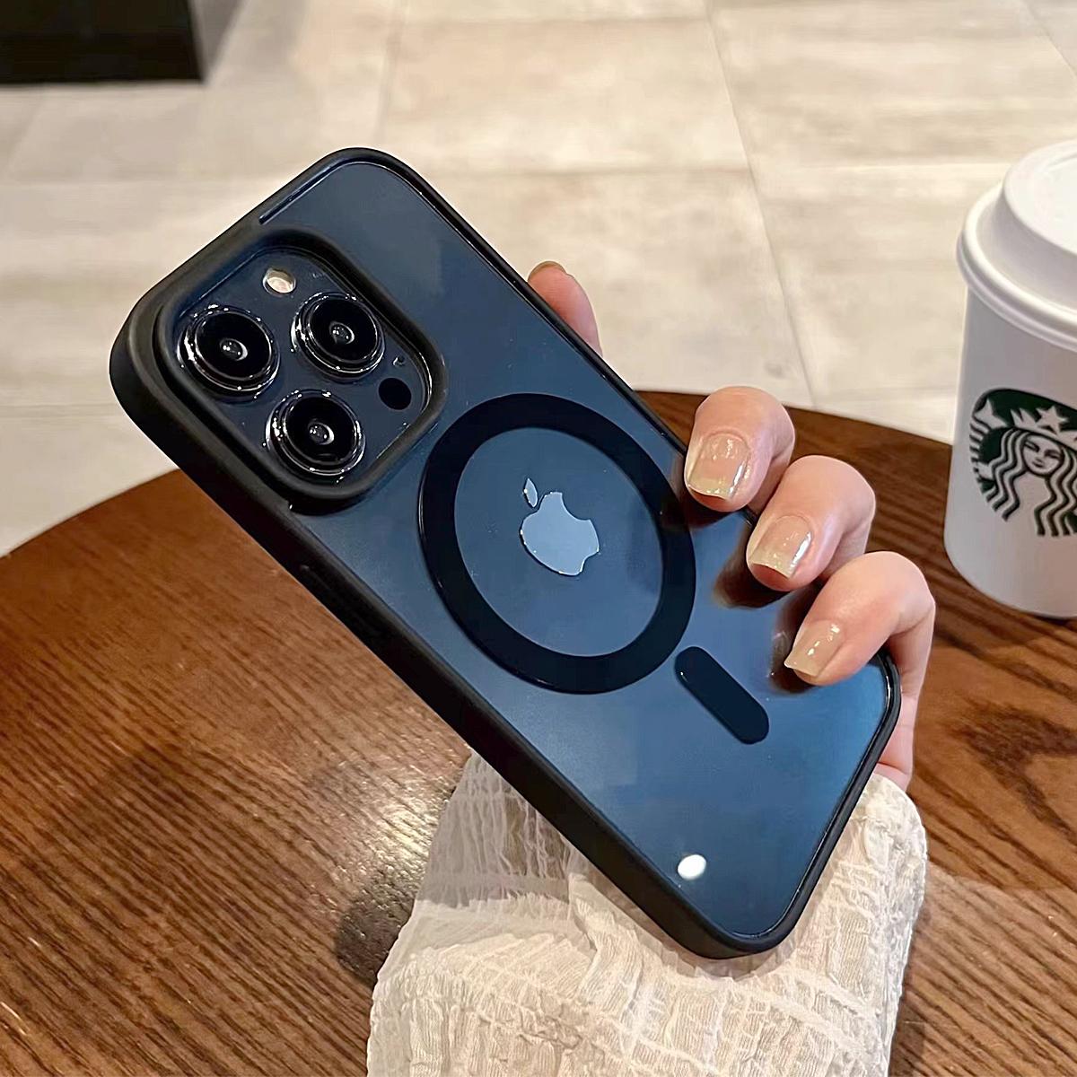 iPhone 17 16 15 14 Plus 13 12 11 Pro Max Shockproof Case - Transparent, Magnetic Suction, Non-Yellowing Features, Protective Cover for Smartphones Protector Screen Protector