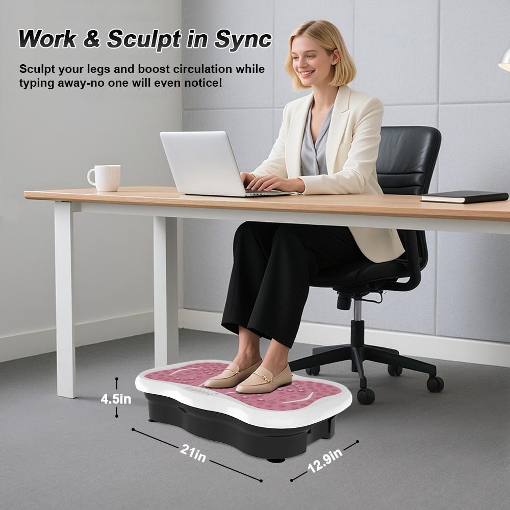 HopHorse Adjustable Speed Vibration Plate – Quiet Home Exercise Equipment for Full Body Fitness, Multifunctional Walking Pad & Pedal Exerciser Alternative, Power Vibration Plates for Workout & Muscle Toning | Black Friday & Cyber Monday Deal