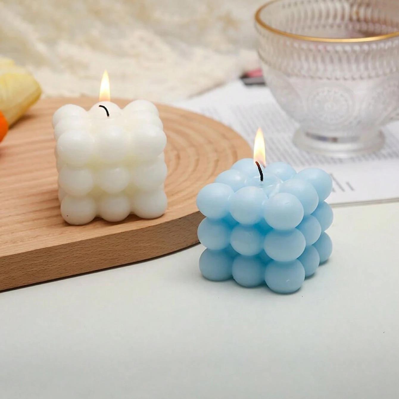 Creative Bubble Cube Candle, Aromatherapy Soy Wax Candle, Minimalist Home Decor, Bedroom Decoration, Christmas Decor, Wedding Centerpiece