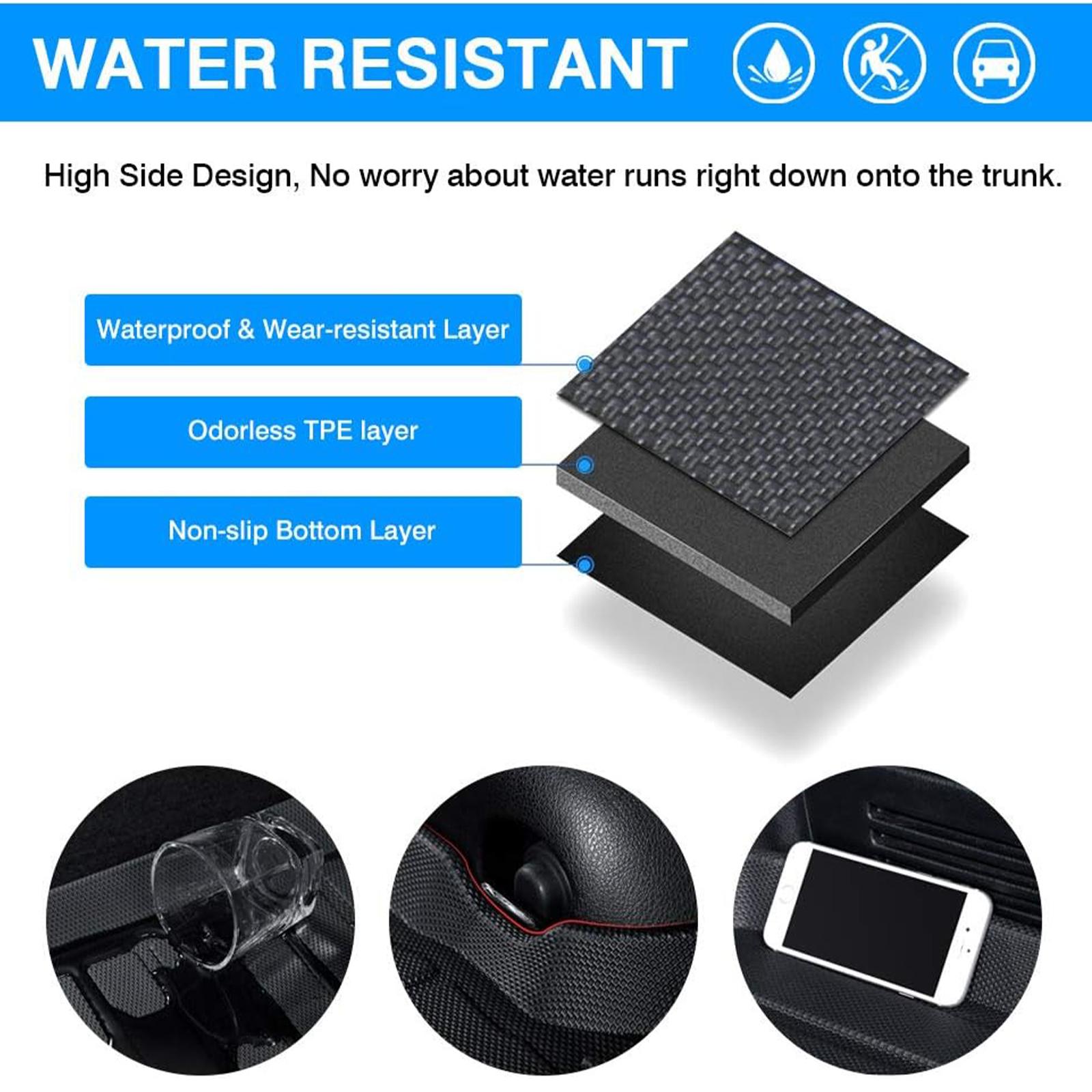 Canvcle Trunk Mat for Honda Civic 2016-2021 All Weather TPE Rear Cargo Liner Eco-Friendly & Scratch-Resistant Black TPE Protector