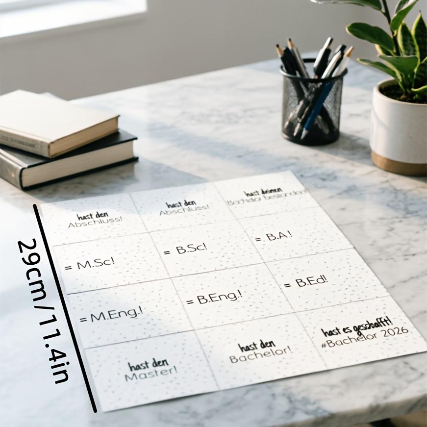 4 Sheets Party Activity Packaging Paper, Passes Duplo Banderolen Test, High School Graduation Certificate 2026, Education, Graduation, Congratulations