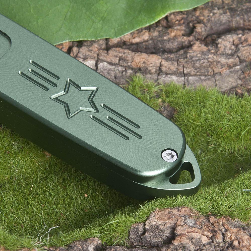 Pocket Folding Utility Knife, EDC Small Box Cutter, Aluminum Alloy Grip with 10 Blades for Daily Use Office and Gifts