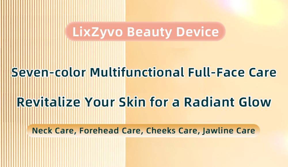 LixZyvo 7-Color LED Beauty Device with Advanced Beauty Technology & Soothing Thermal Care, Dolphin-Inspired Face & Neck Massager, Vibration Massage, Smart Skin-Touch Sensor