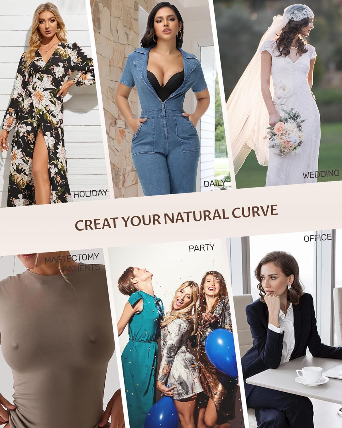 SHAPESHE Low Back Deep V-Plunge Shape Natural Curve Shapewear Bodysuit for Women Underwear