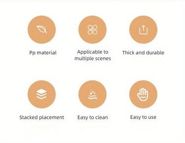 1pc Luxury Leather Texture Plastic Stool, Non-Slip Load-Bearing Home Living Room Bathroom Seat, Stackable Space Saving Camping Portable Chair