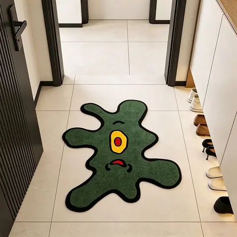Irregular Shape Rug, Soft Comfortable Non-Slip & Absorbent, Decor for Bedroom, Living Room, Bathroom & More, Indoor Area Rug