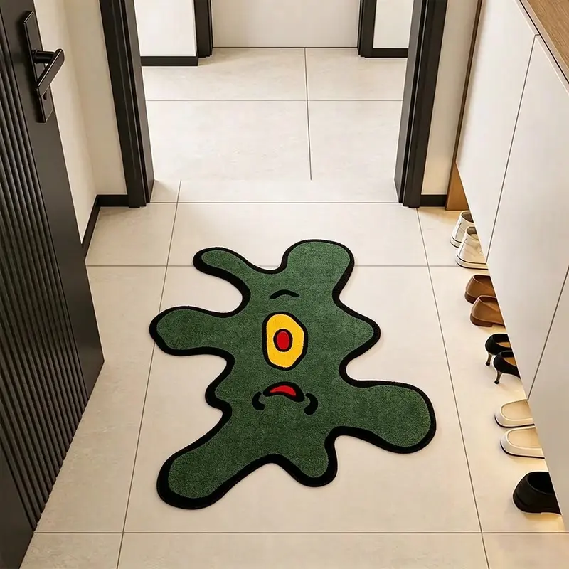 Irregular Shape Rug, Soft Comfortable Non-Slip & Absorbent, Decor for Bedroom, Living Room, Bathroom & More, Indoor Area Rug