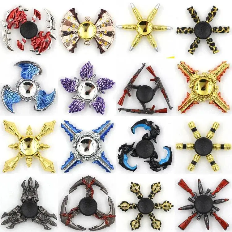 Unisex Anime Gaming Zinc Alloy Fidget Spinner, Smooth Bearings Fingertip Gyro Toy for Stress Relief, Colorful Adult Gift