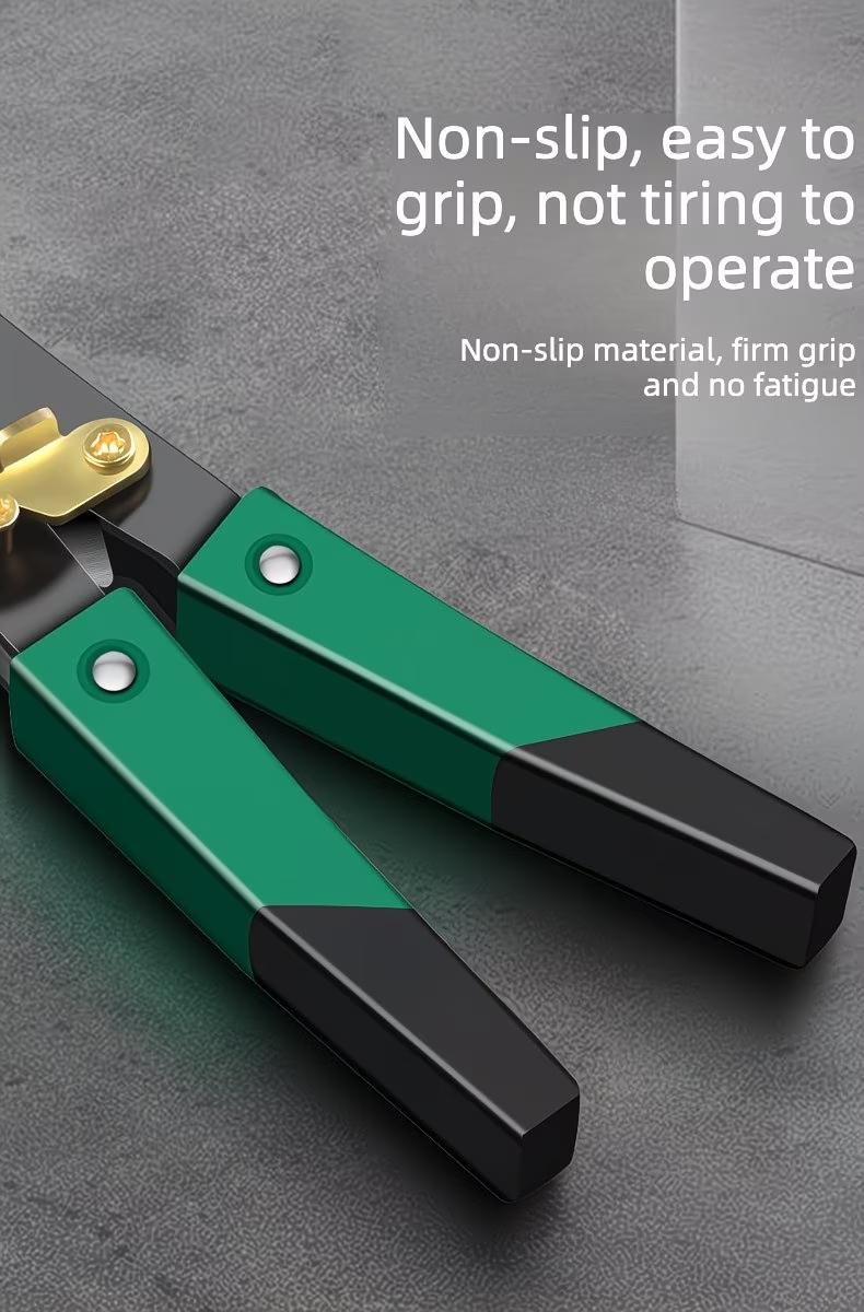 Dual-Head Multi-Function Scissors, High Hardness Deformable Flip Two-In-One Wire Stripping Tool, Quick Powerful Cutting Instrument