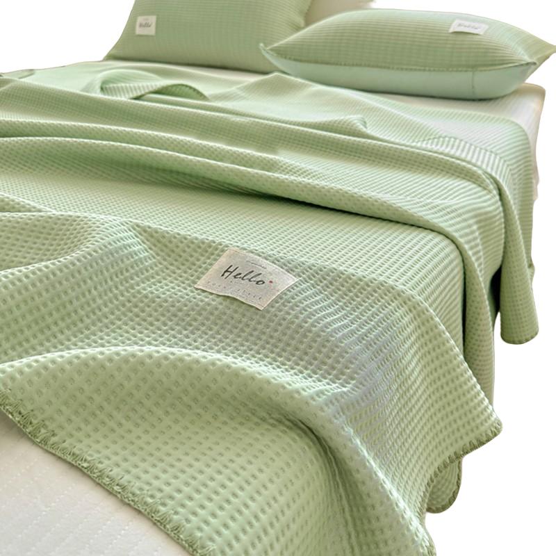 Breathable Waffle Weave Blanket, Lightweight Soft Cool Bed Blanket, Multi-Color Options, Suitable for Bedroom Sofa Travel