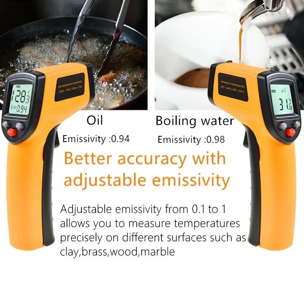 Professional Non-Contact Infrared Thermometer Gun - High Accuracy Laser Temperature Gun for Automotive Repair, Electrical & HVaC Maintenance. Instant Read, Durable & Fast Response Tool for Engine Diagnostics & Industrial Equipment.