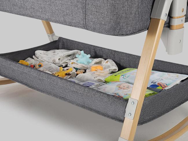 HARPPA Cuddly | 3-in-1 Baby Bassinet Bedside Sleeper, Rocking Bassinet with Mattress & Cover, 5 Height Adjustable Bassinet for Baby with Wheels, Crib For Infant