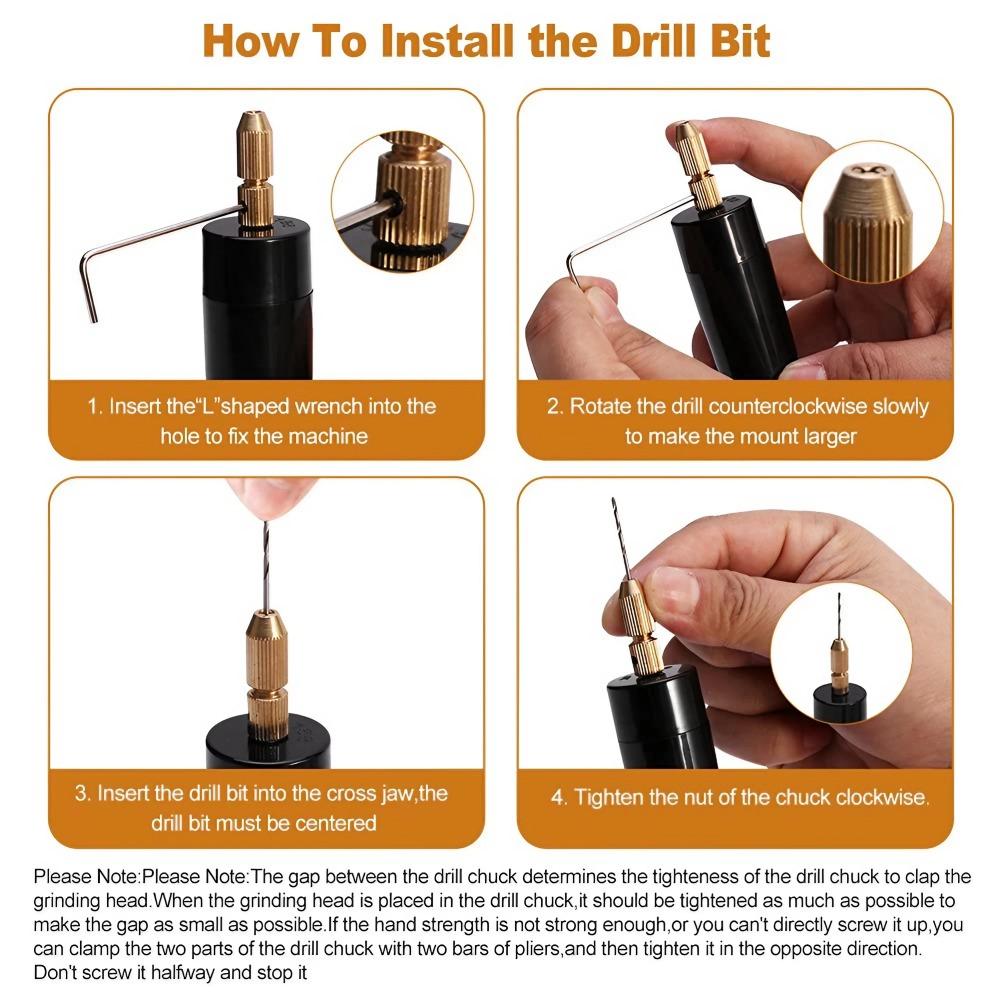 Usb micro drill & Engraver Kit, multi-function Electric Grinding Pen for Jewelry, Wood, Metal, pcb diy polishing. Includes 5 Diamond Ceramic Bits, Aluminum Alloy Anti-Slip Mini Tool for crafting & Repair.