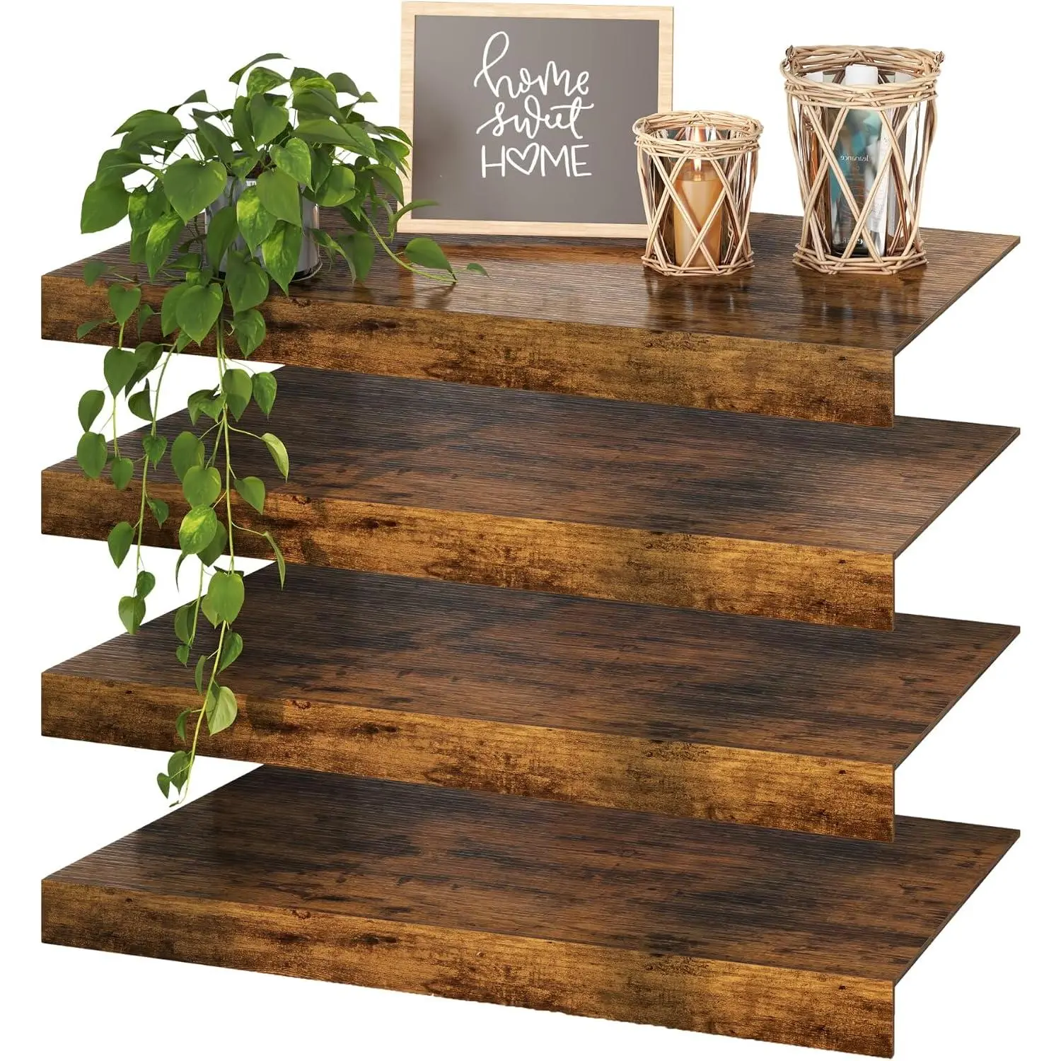 4 count 24×12 Wire Shelf Cover –  Wire Rack Covers for Shelves, Rustic  Style for Pantry, Closet (4 pcs, 24×12 inch)