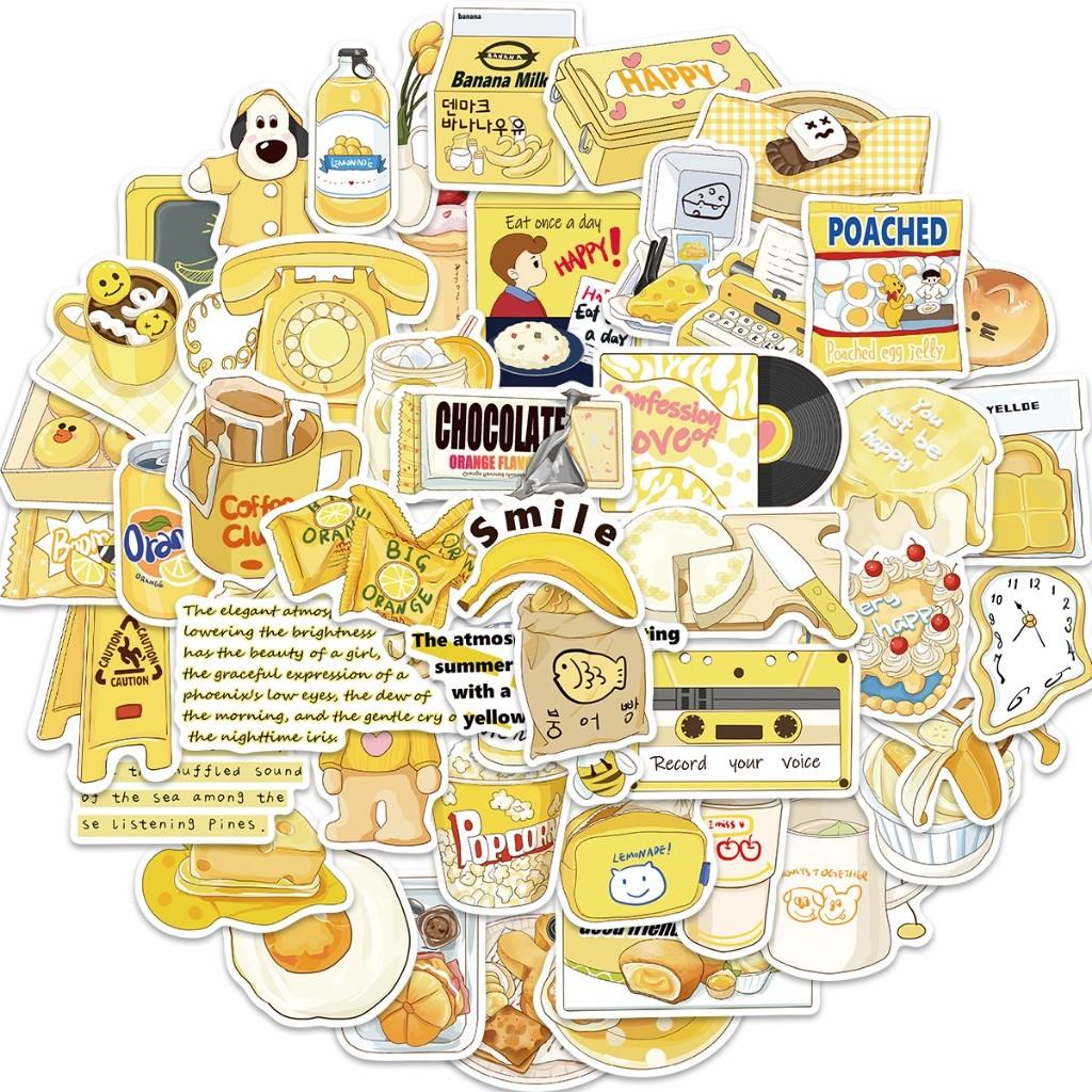 50 stickers pink yellow brown blue purple high-looking INS style spray-painted girl skateboard waterproof suitcase sports DIY laptop car