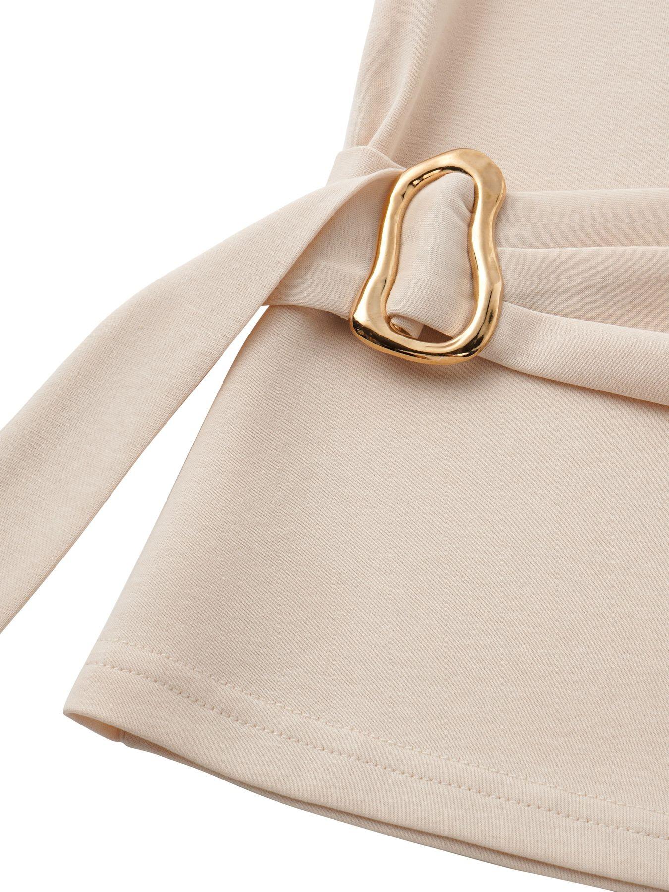 Women's Summer Casual Batwing Short Sleeve Blouse, Half High Neck Adjustable Button Up Top, Fitted Plain Business Office Shirt