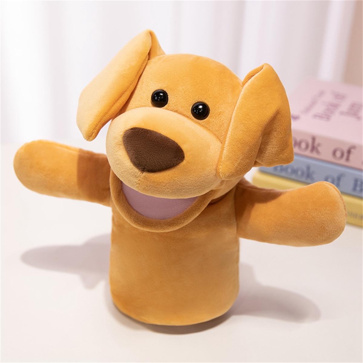 25cm/9.84inch Puppy Hand Puppet Series Plush Toys, soft and fluffy stuffed animals, Dalmatian/Little Yellow Dog/Husky/Corgi, suitable for parent-child interaction, pretend play, role-playing, classroom props, birthday gifts, party games, graduation season