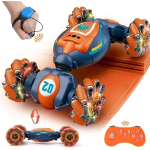 Gesture Sensing RC Stunt Car - Boys Girls Toys Age 6-8-12, 4WD Hand Controlled Remote Control Twist Car with Light & Music,Cool Birthday presents and Ideas Gifts  Kids Age 6 7 8 9 10 11 12 YearsOld