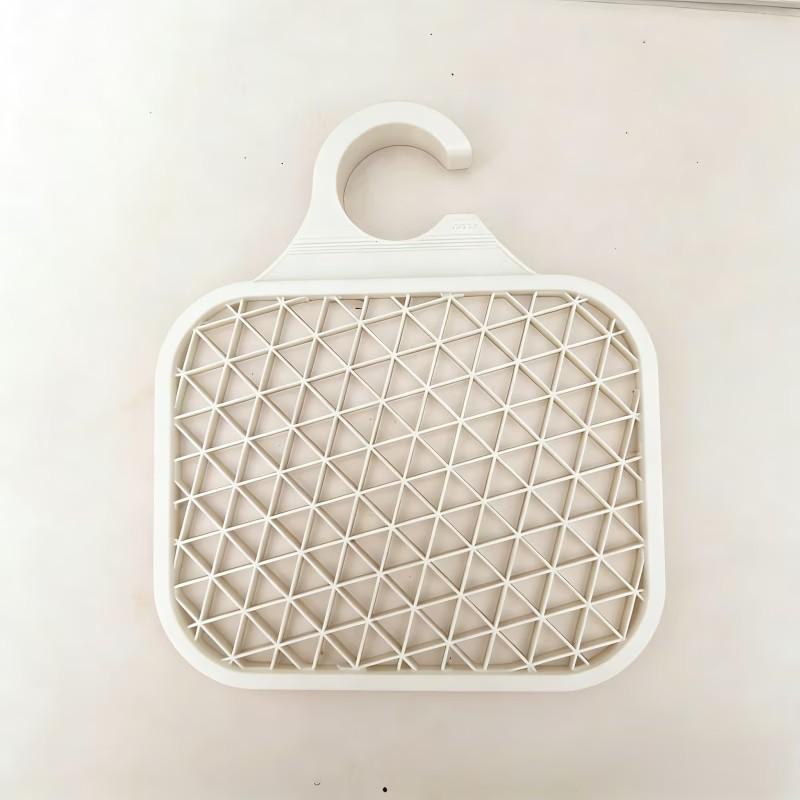 Sink Organizer Drain Rack - Multi-functional Plastic Storage Rack, Fits 28MM Faucet, Holds Sponges, Soap Brushes and Dish Cloths, Easy to Clean, Kitchen Accessory