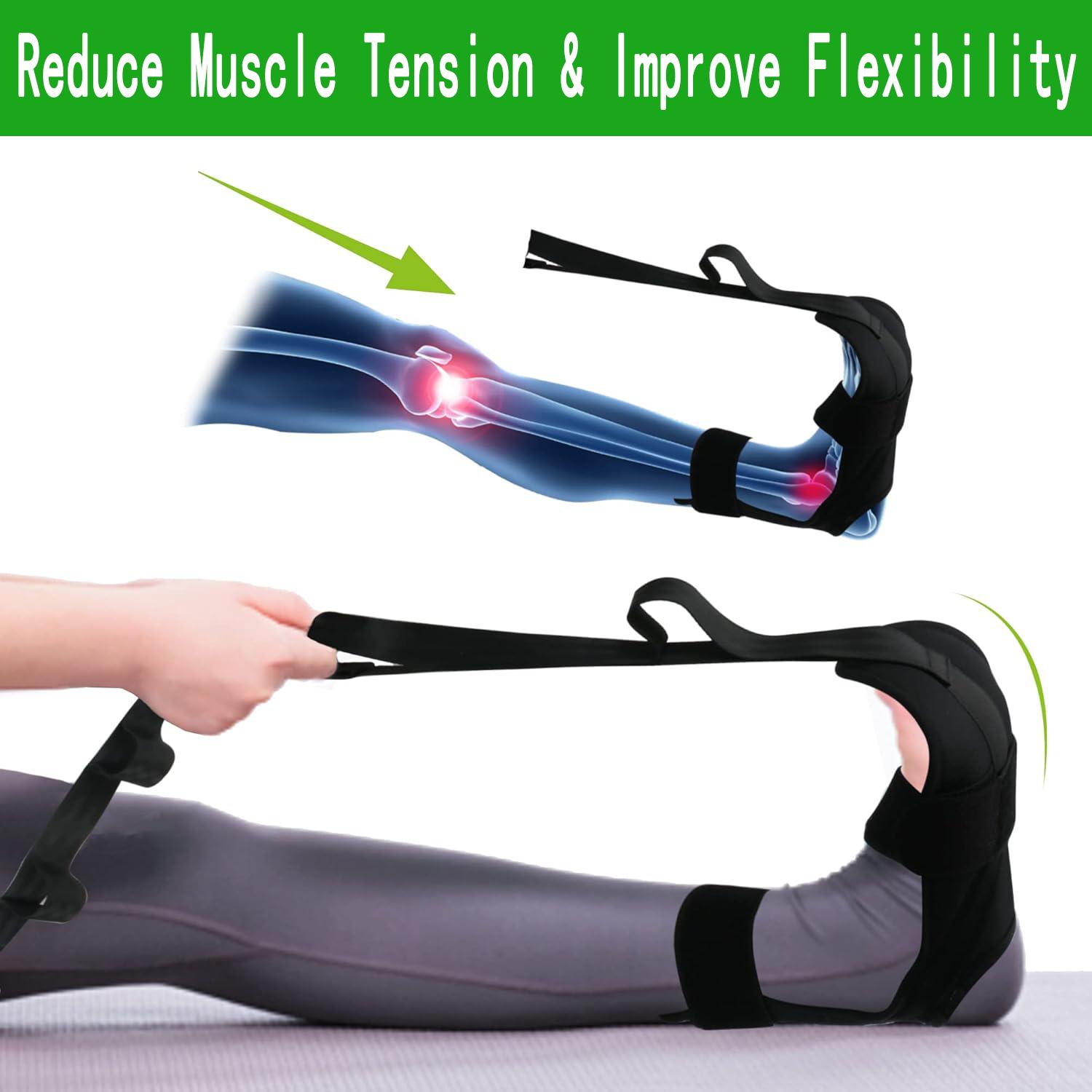 Unisex 1-Size Functional Multi-Loop Yoga Stretch Strap - Athletic Fitness Auxiliary Belt, Arches-Focused Calf Training Band for Daily Workout & Body Stretching Support, One Size, Adults