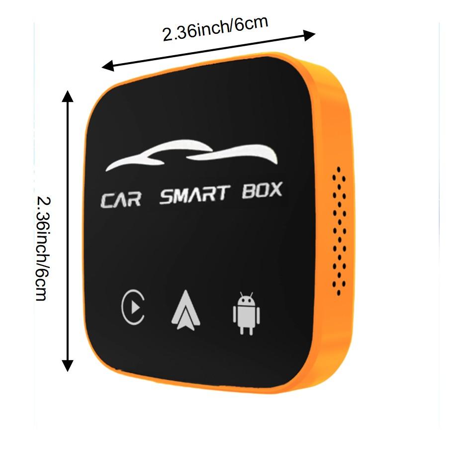 Wireless CarPlay adapter, compatible with iPhone and Android Auto, supports Netflix, AI box with TF card slot, plug-and-play with no installation required, easily set up in-car CarPlay video entertainment, Carplay Car Stereo